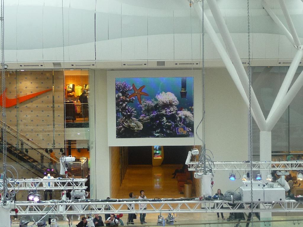 New giant food court screen at Westfield